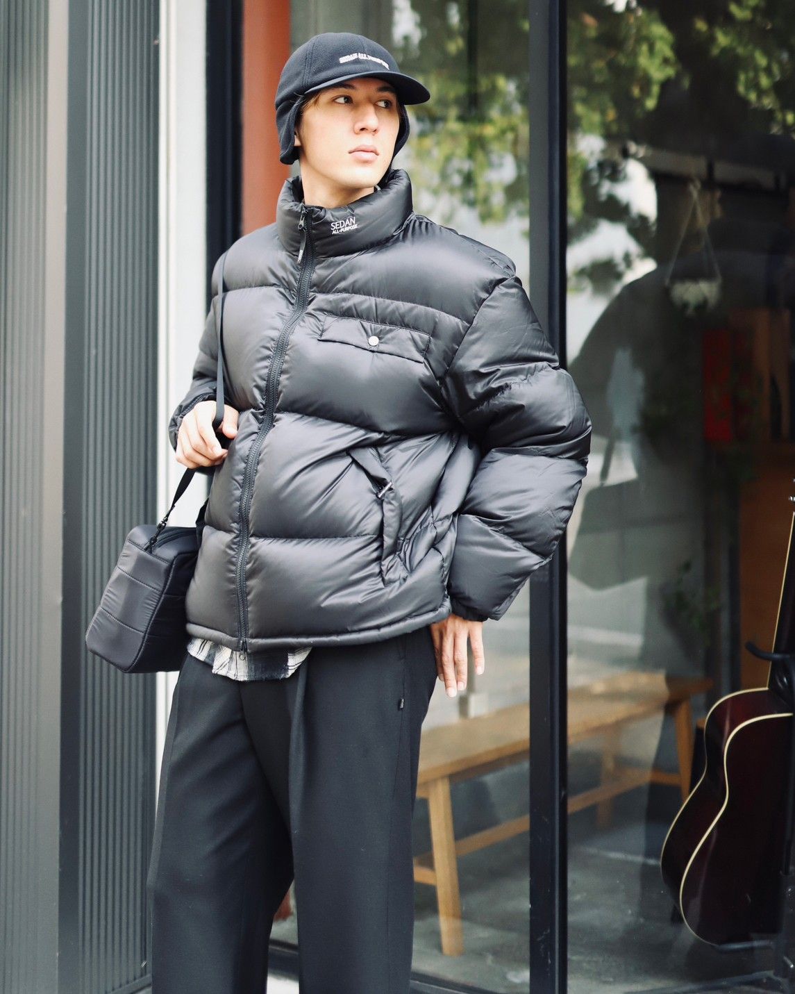 セダンオールパーパスFW23 Arch Logo Ear Flap Fleece Cap(SD23F-CP05)Black x Black☆10月28日(土)発売！