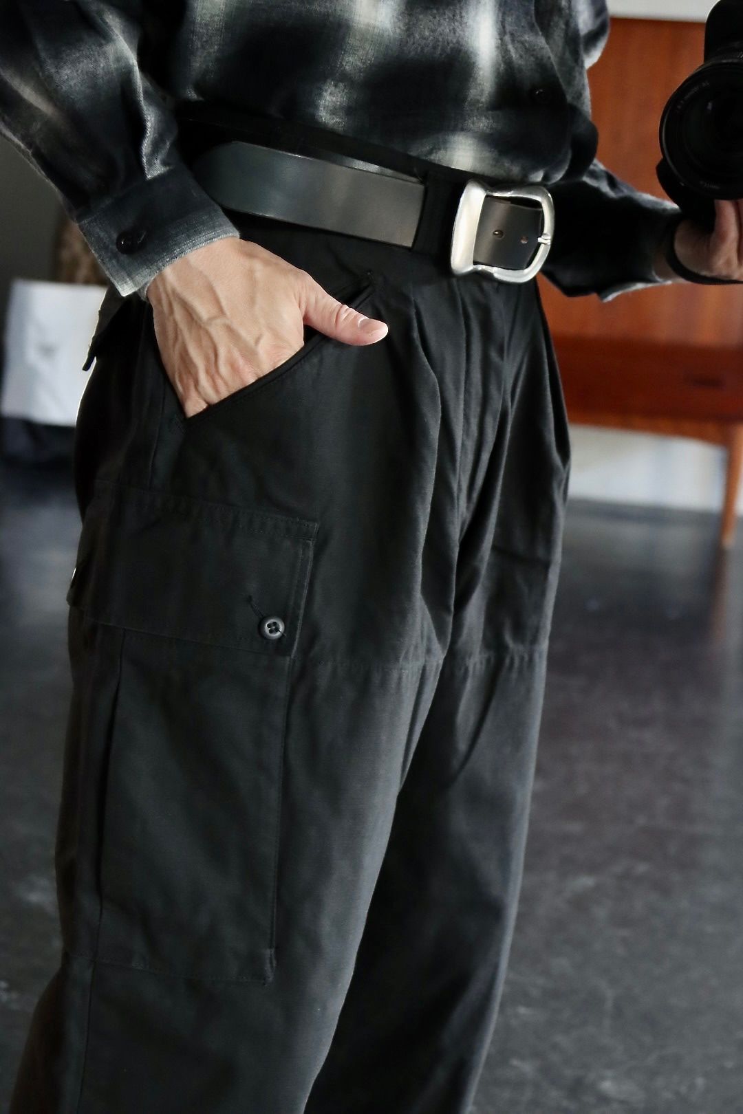 アプレッセ22FW MT Trooper Pants"BLACK"スタイル