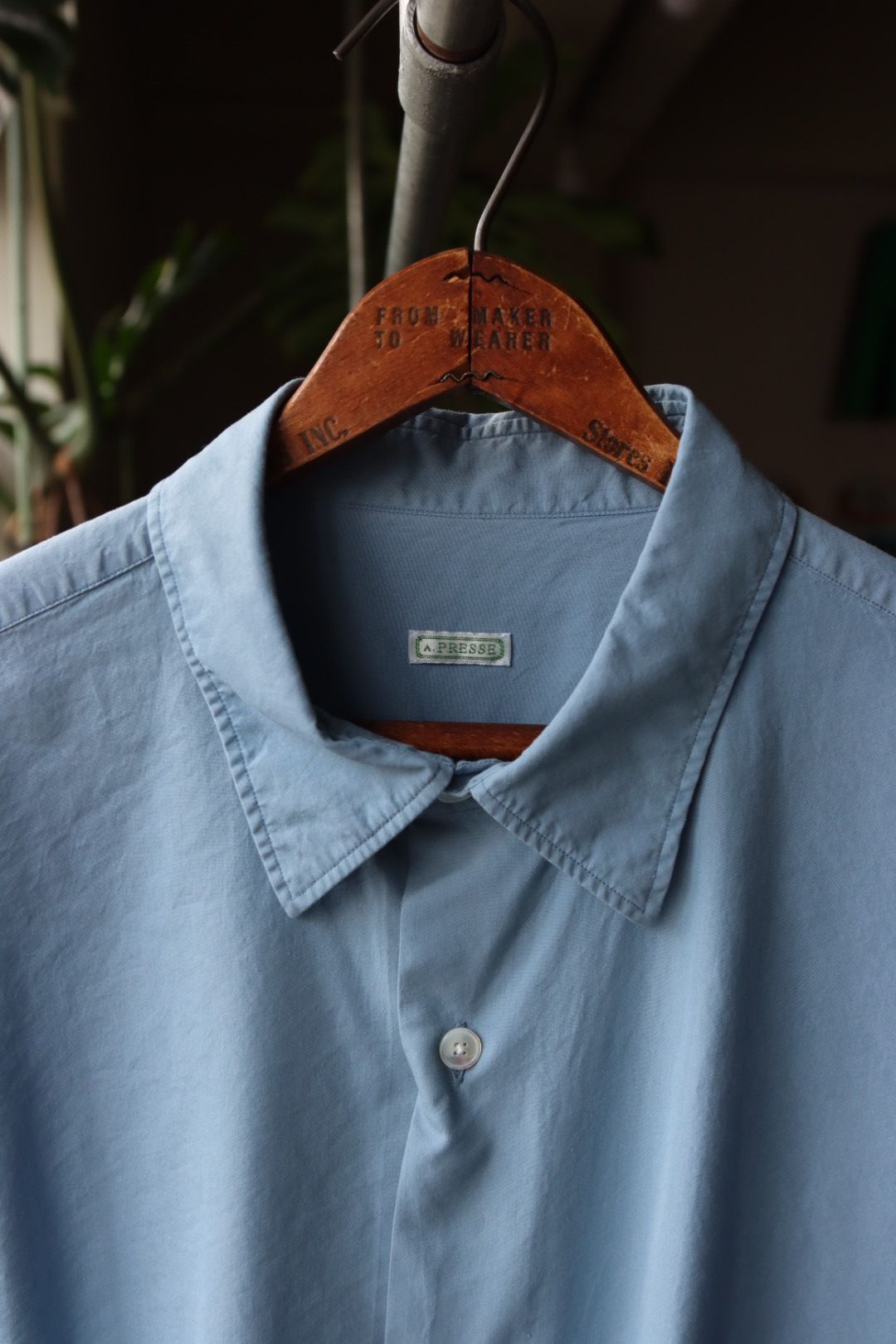 アプレッセ23SSシャツ Regular Collar Shirt(23SAP-02-09H)INDIGO - 1(S)