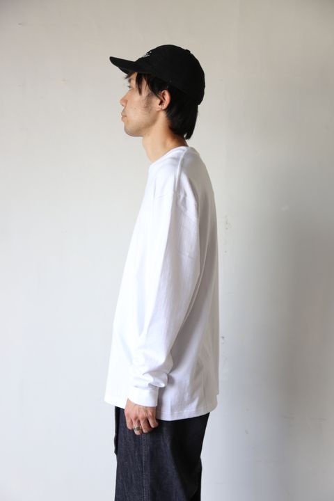 Graphpaper L/S Crew Neck Tee "WHITE" Style.2020.8.28.