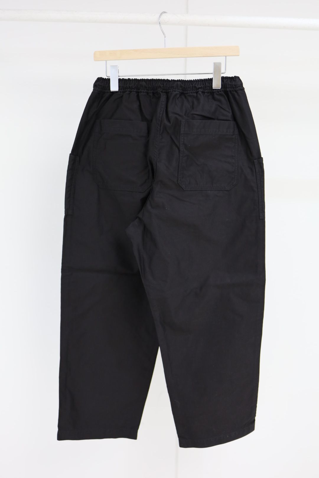 コムデギャルソンオム26SS 綿バックサテンベイカーパンツ(HQ-P014-051-1)BLACK☆3月6日(金)発売！