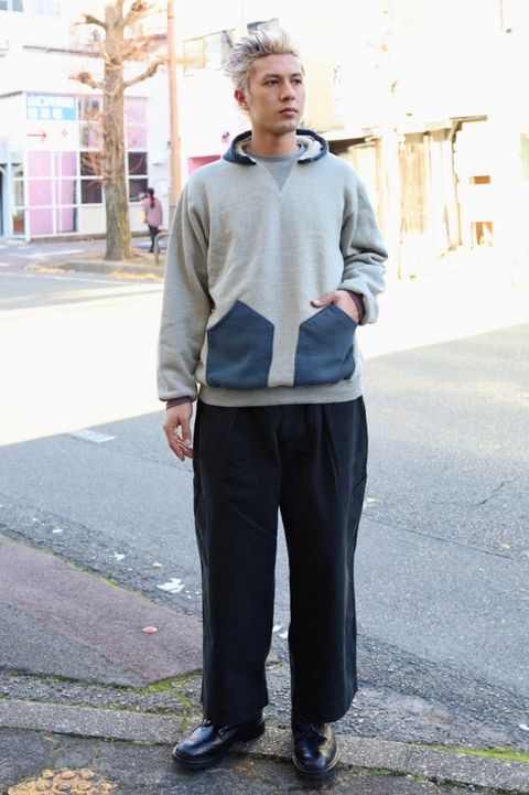 A.PRESSE Vintage Attached Hood Sweat Parka MARKスタイル