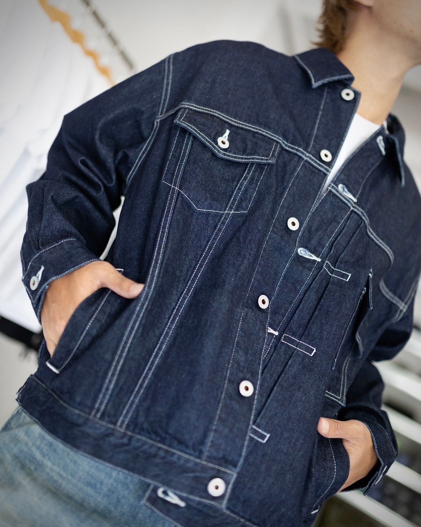 FDMTL DENIM JACKET RINSE スタイル