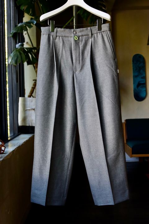 セダンオールパーパスFW23 Tech Flannel Wide Slacks (SD23F-PT04)Grey☆10月28日(土)発売！