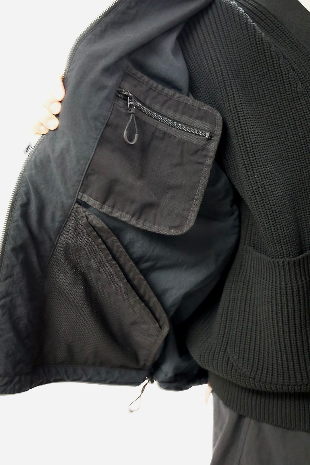 COMME des GARCONS HOMME コムデギャルソンオム26SS ナイロンオックス製品染フーデッドパーカ"BLACK"スタイル