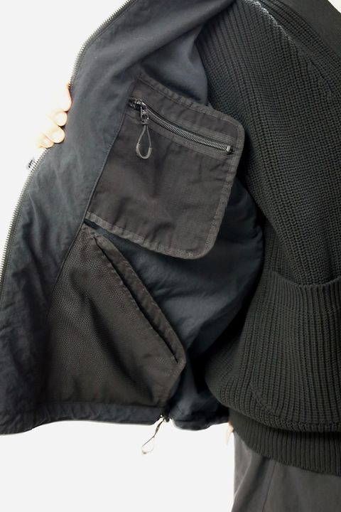 COMME des GARCONS HOMME コムデギャルソンオム26SS ナイロンオックス製品染フーデッドパーカ"BLACK"スタイル