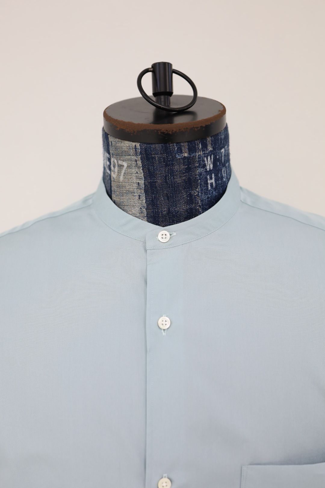 グラフペーパー 26SS ALUMO for GP L/S Oversized Band Collar Shirt(GM261-50223) SMOKE BLUE☆1月31日(土)発売！