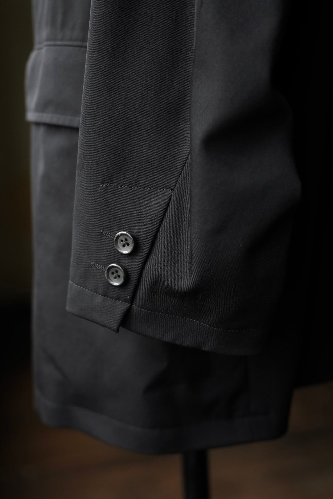 グラフペーパー 25AW Fulled Wool Gabardine Oversized Jacket(GM253-20325)BLACK
