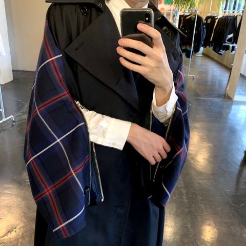 KIDILL 2020AW Trench Coat(KL447) "Navy×Blue Tartan" style.2020.7.3.