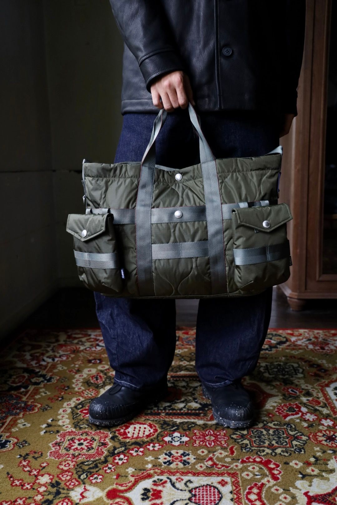 コムデギャルソンオム バッグ 2WAYキルティングTOTE BAG(HR-K206-051)KHAKI☆10月2日(金)発売！