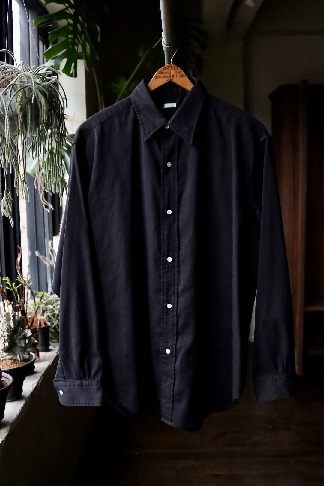 A.PRESSE - アプレッセ24SS Double Weave TwillRegular Collar Shirt  (24SAP-02-03H)BLACK | mark