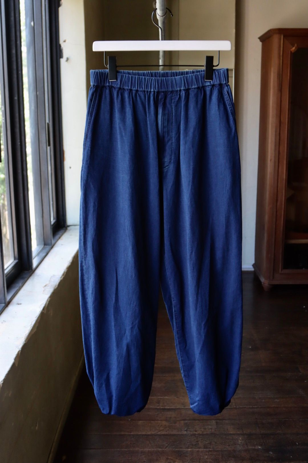 グラフペーパー SIDOGRAS Indigo Poplin Track Pants(GM252-40047)DARK FADE☆8月2日(土)発売！