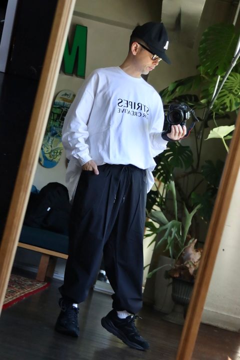 S.F.C 23FW SUPER BIG ROUND LS TEE"WHITE"スタイル