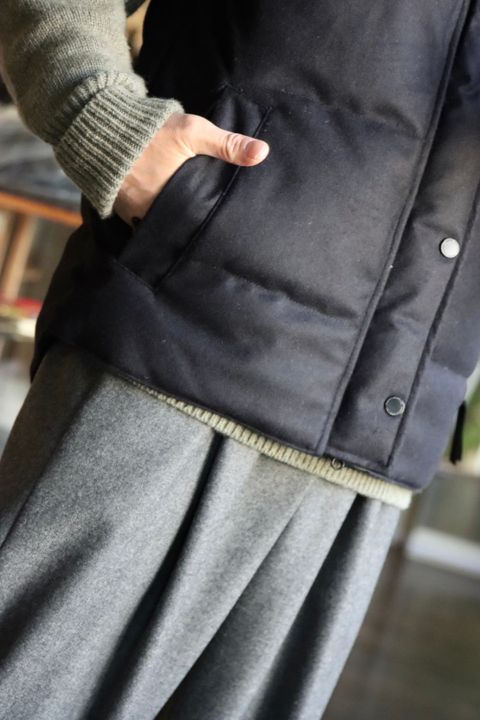 CANADA GOOSE カナダグース22AW GARSON VEST WOOL BLACK LABELスタイル.2022.10.26.