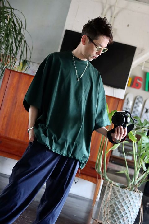 is-ness 22SS BALLOON T-SHIRT"GREEN"スタイル.2022.4.7.