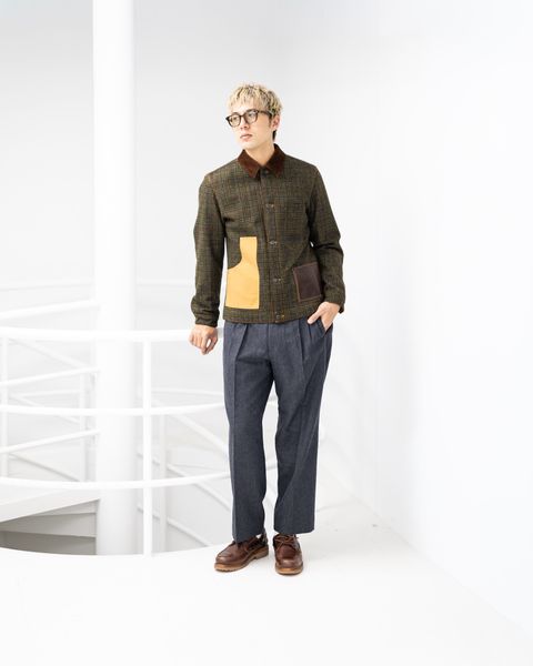 JUNYA WATANABE MAN ウールチェックツイード綿ダッグレザージャケット 11月1日(土)新作発売！