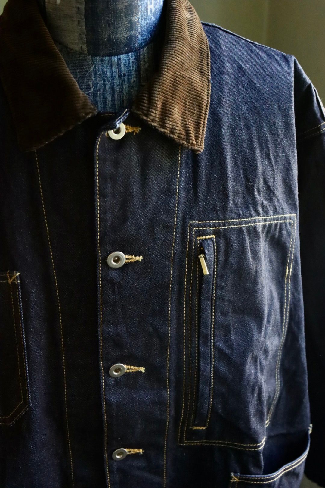 イズネス 23AW 13oz COVERALL DENIM JACKET (1005AWJK08)INDIGO