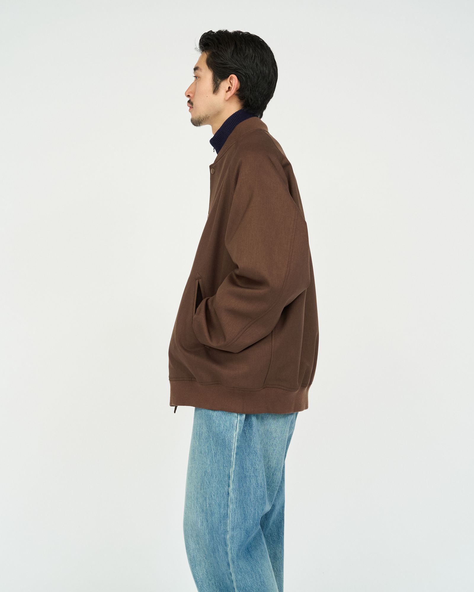 フレッシュサービス 26AW  DOWN FABRIC VARSITY JACKET(FSC263-30050)BROWN☆10月24日(土)新作発売！