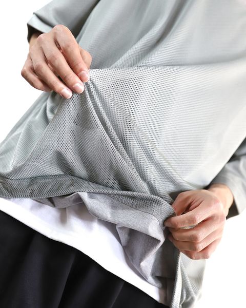 イズネス 24SS BALLOON DOUBLE LAYERED MESH SHORT SLEEVE T-SHIRT style 2024.4.13