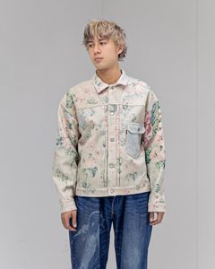 ジュンヤワタナベマン 26SS Levi'sWネーム レーヨンリネン花柄プリント×牛革ジャケット(WQ-J204-051)☆2月6日(金)発売！