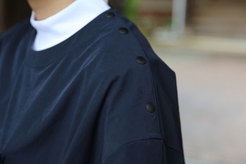 COMME des GARCONS HOMME HOMMEエステルナイロンツイルポケット半袖シャツ(HG-T020-051) style. 2021.05.17.