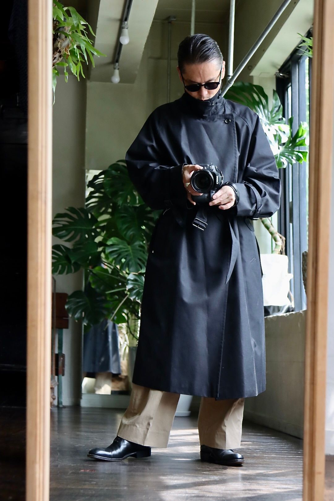 着丈115blurhms Gabardine Double Belt TrenchCoat