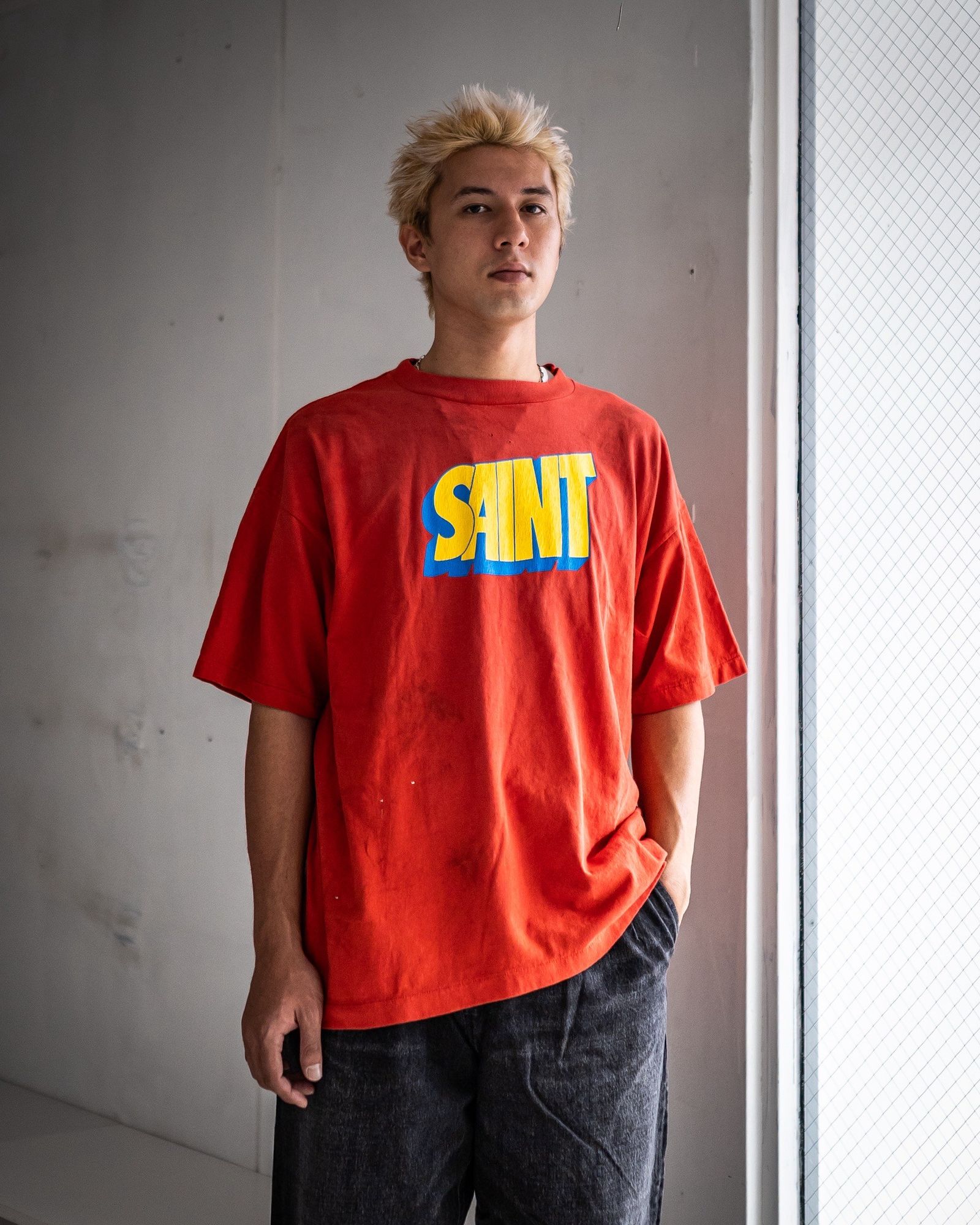 セントマイケル Tシャツ SAINT SS TEE(SM-HR1-0000-025)RED★9月1日(月)発売！