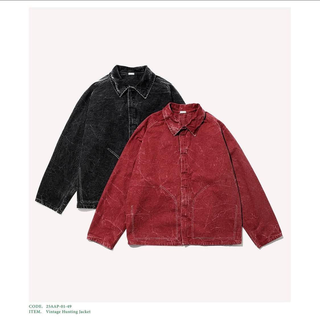 新品 アプレッセ 25SS Vintage Hunting Jacket 2 A.PRESSE - アプレッセ 2025 STYLE2 Vintage Hunting Jacket
