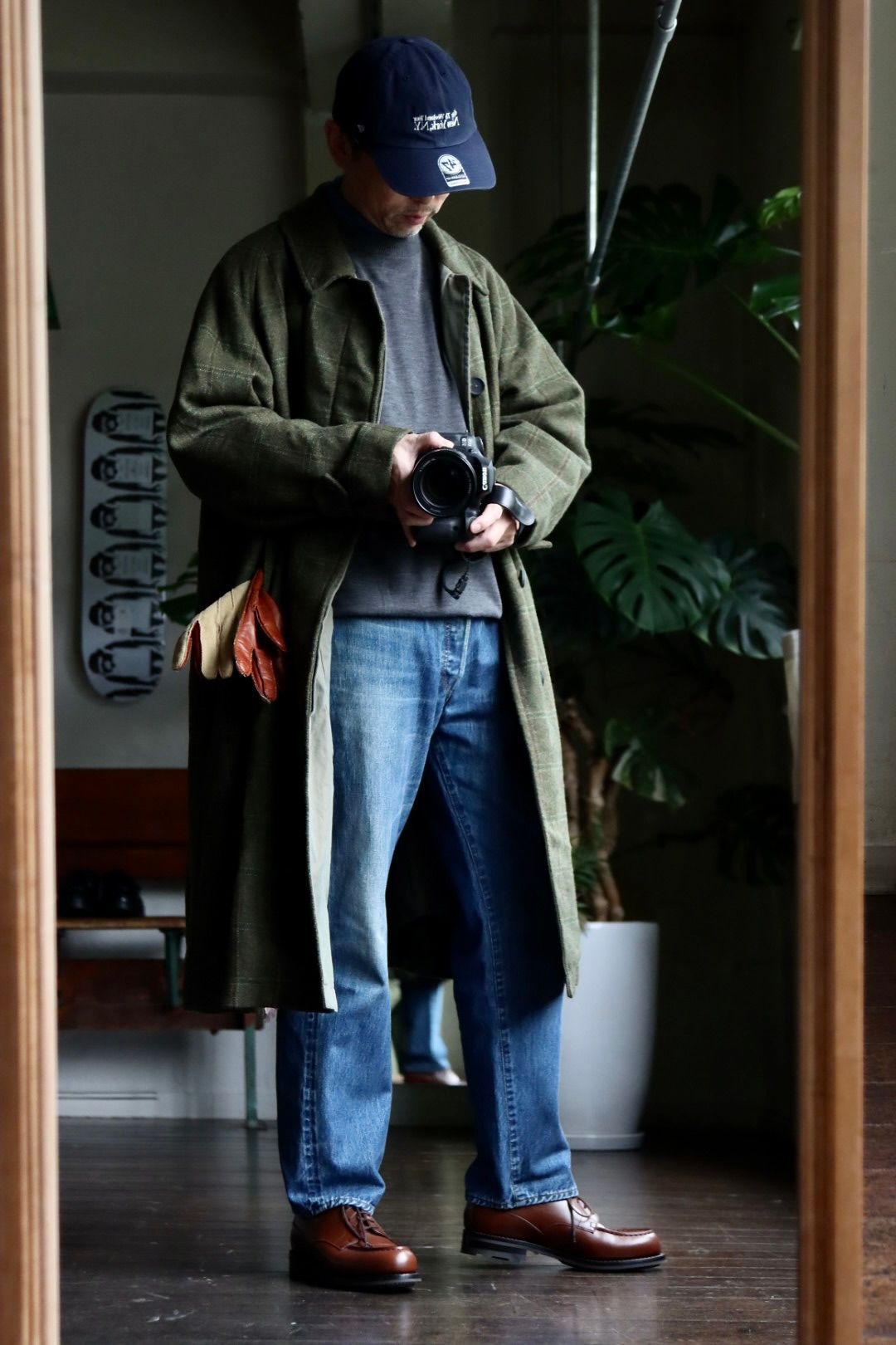 A.PRESSE - アプレッセ22FW Tweed Balmacaan Coat(22AAP-01-15HB