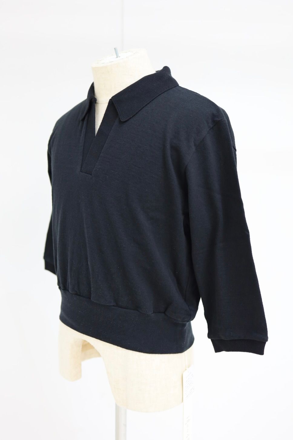 blurhms 26SS WOMENS Co/Silk Nep Skipper Cropped Sleeve(BHS265029)BLACK☆3月20日(金)新作発売！