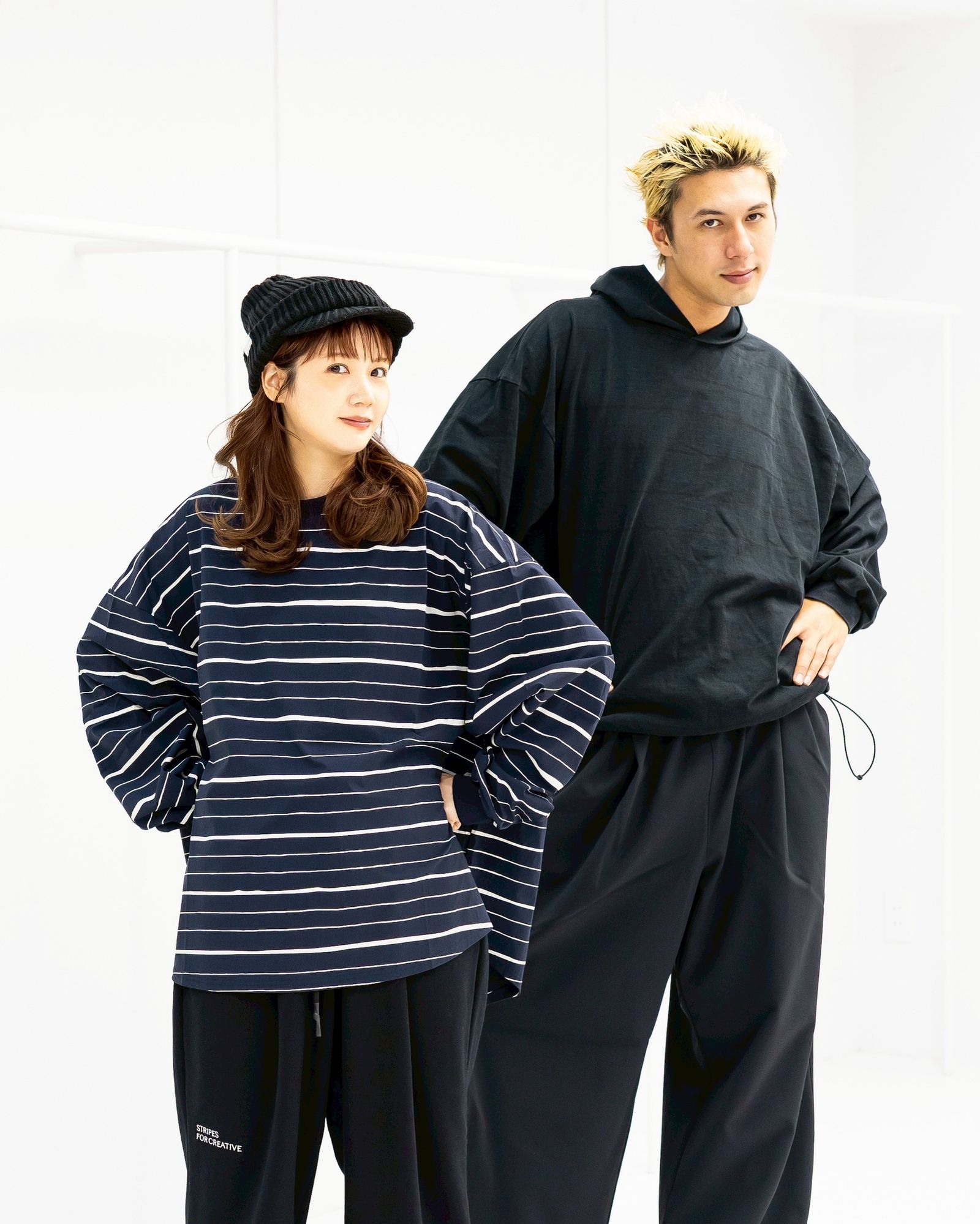 Stripes For Creative 新作SUPER BIG MIX STRIPE LS NYLON TEE style.2025.10.24