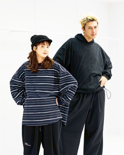 Stripes For Creative 新作SUPER BIG MIX STRIPE LS NYLON TEE style.2025.10.24