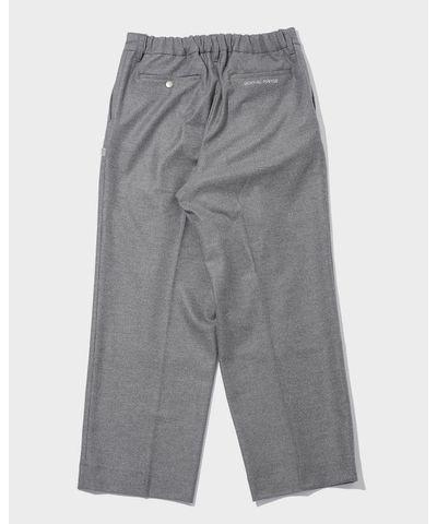 美品 Tech Flannel Wide Slacks/グレー 23AW SEDAN ALL-PURPOSE - セダンオールパーパスFW23 Tech Flannel