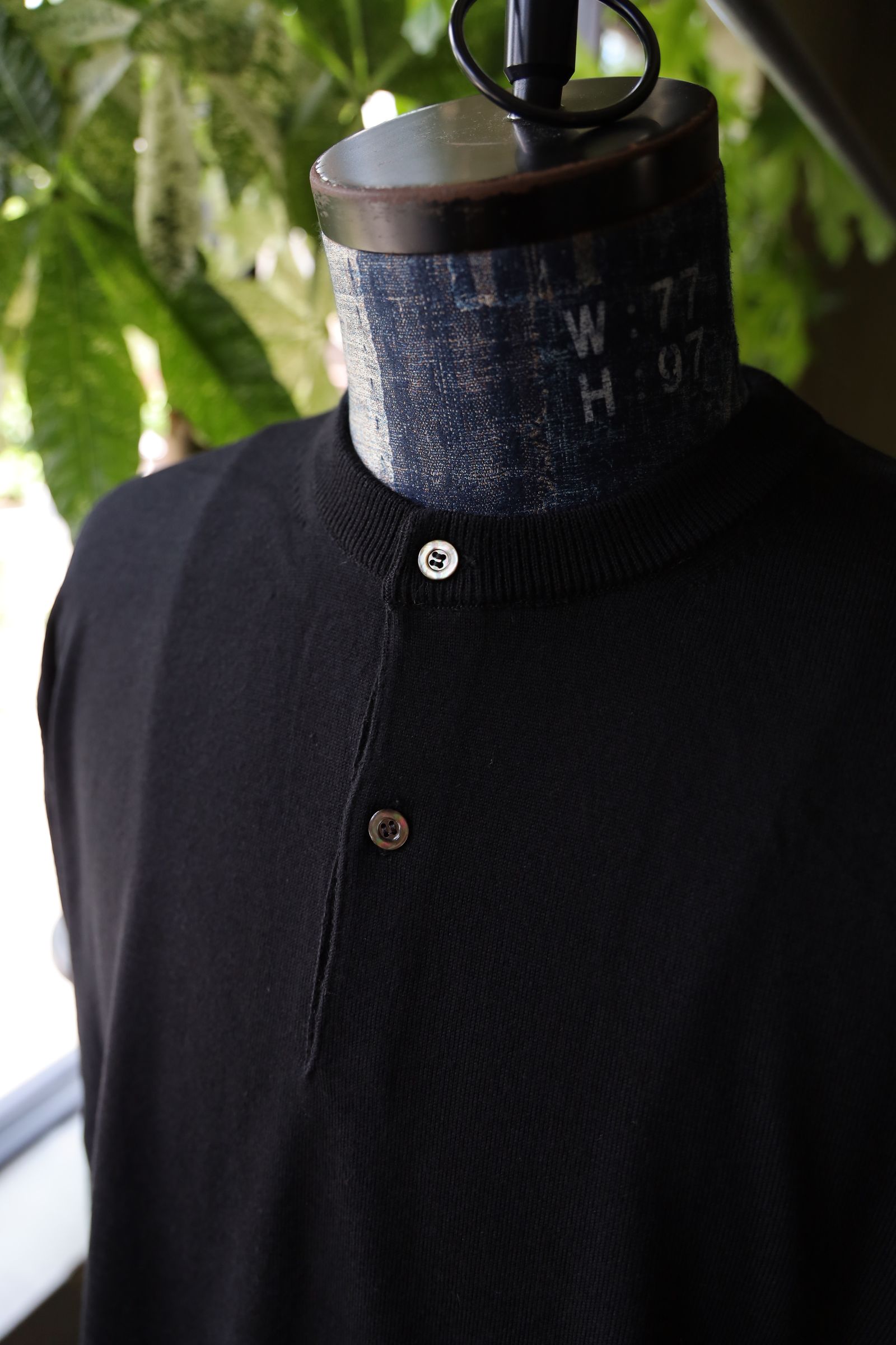 ブラームスルーツストック24FW blurhms Classic Henley L/S(bROOTS24F33)Black☆7月26日(金)発売！