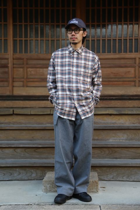 Graphpaper THOMAS MASON for GP Check B.D Box Shirt style.2020.10.4.