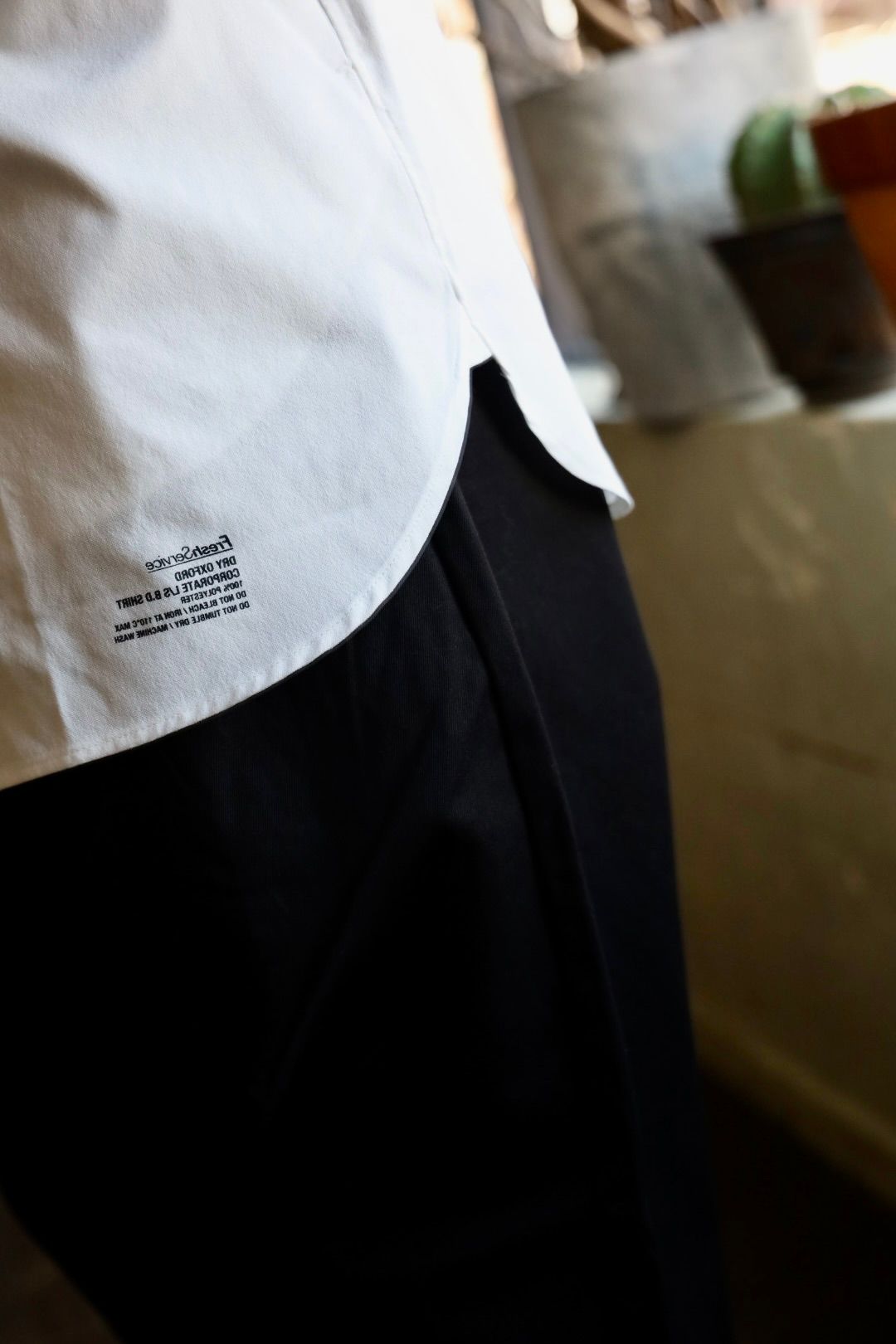 フレッシュサービス DRY OXFORD CORPORATE L/S B.D.SHIRT(WHITE)