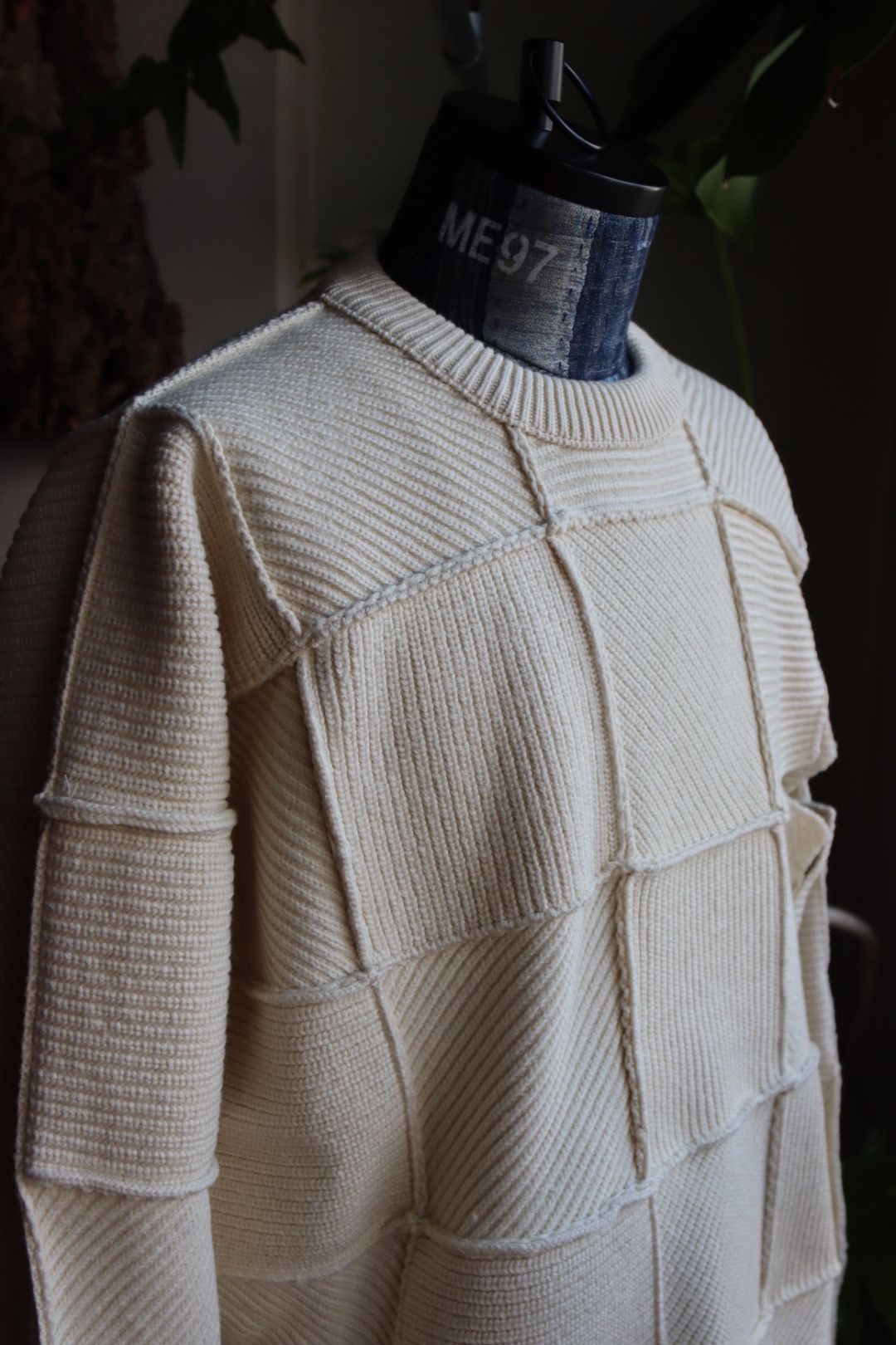 ヨーク24SS PATCHWORK RIB SWEATER(YK24SS0684S)ECRU - 2