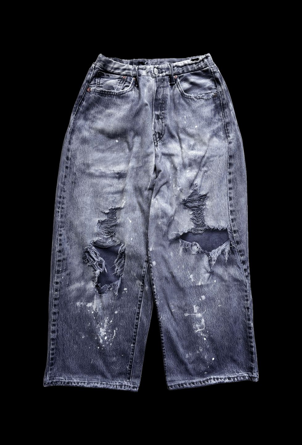 トーキングアバウト ジ アブストラクション 25AW DENIM PRINT FLEECE LINING WIDE PT(2526AW-PT-002F)BLACK☆新作発売！