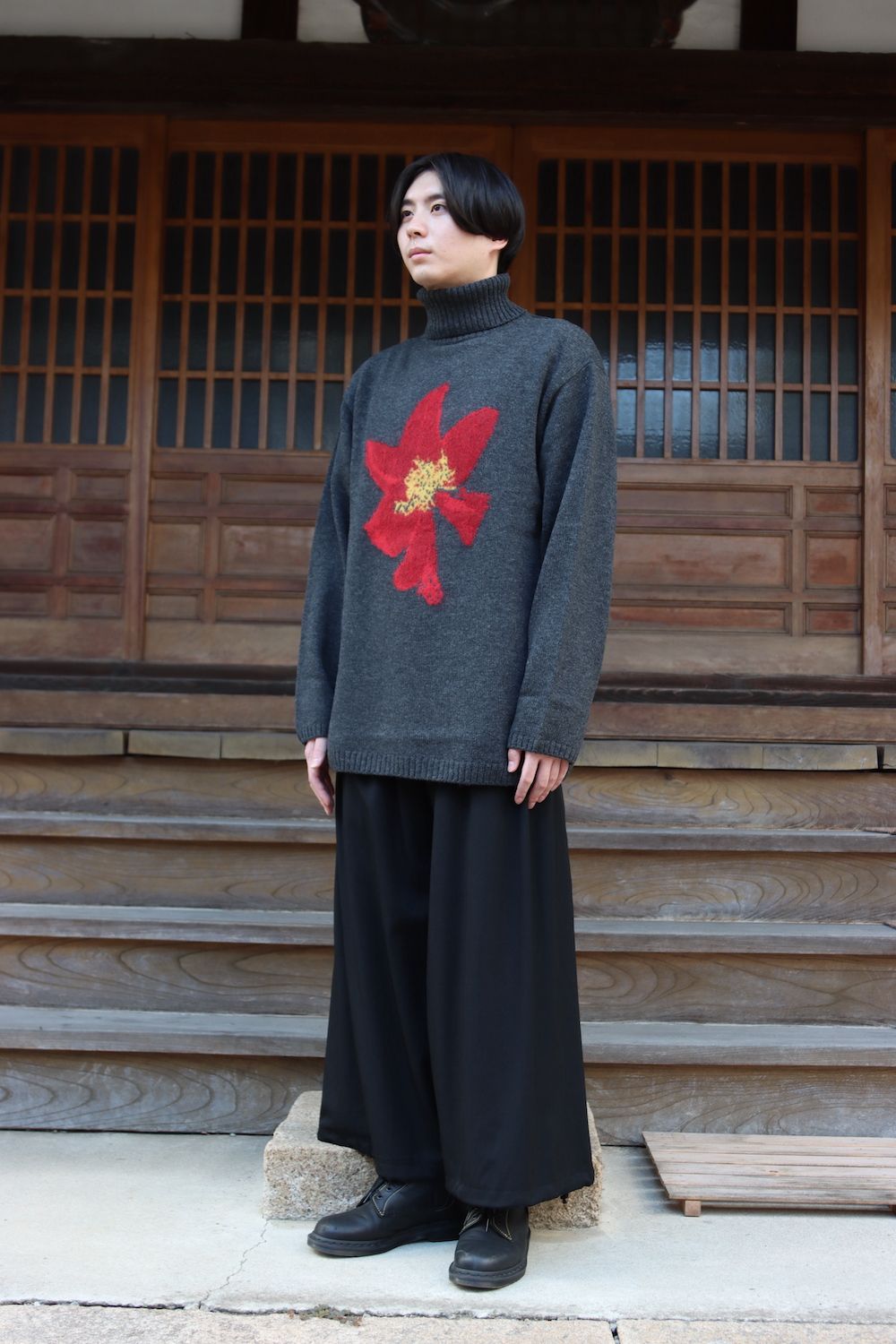 yohji yamamoto 花柄タートルニット(HX-K15-181) style.2021.8.29 ...