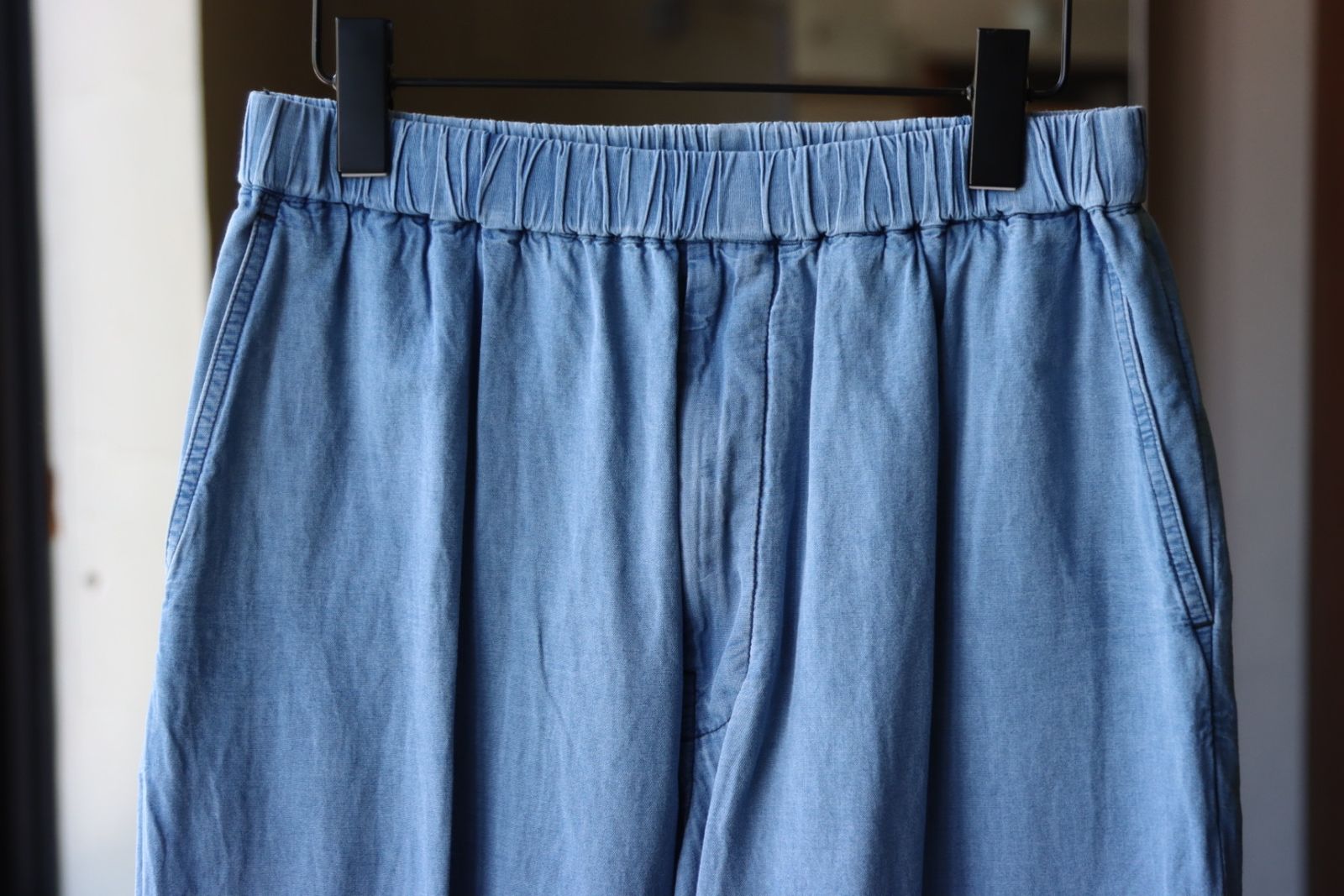 グラフペーパー SIDOGRAS Indigo Poplin Track Pants(GM252-40047)LIGHT FADE☆8月2日(土)発売！