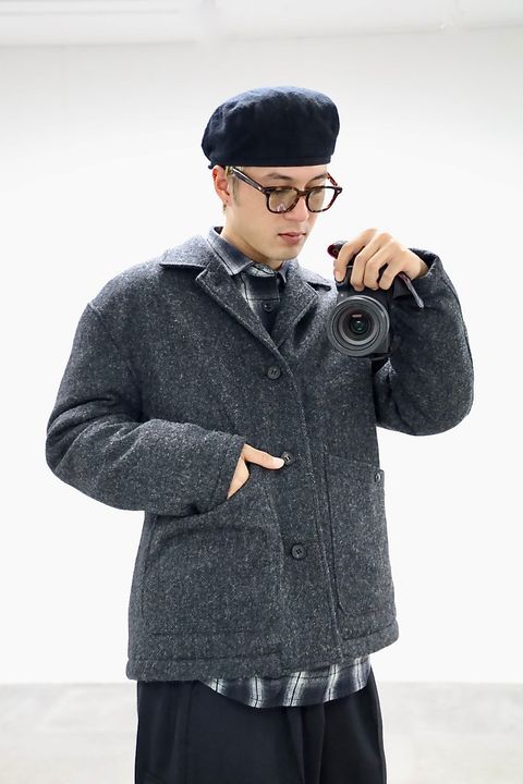 コムデギャルソンオム25FW ウールツイードヘリンボーンジャケット(HP-J025-051)BLACK☆11月1日(土)発売!