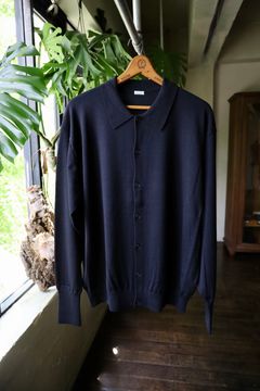 A.PRESSE Wool Knit Polo Collar Cardigan(NAVY) 8月10日(土)新作発売！