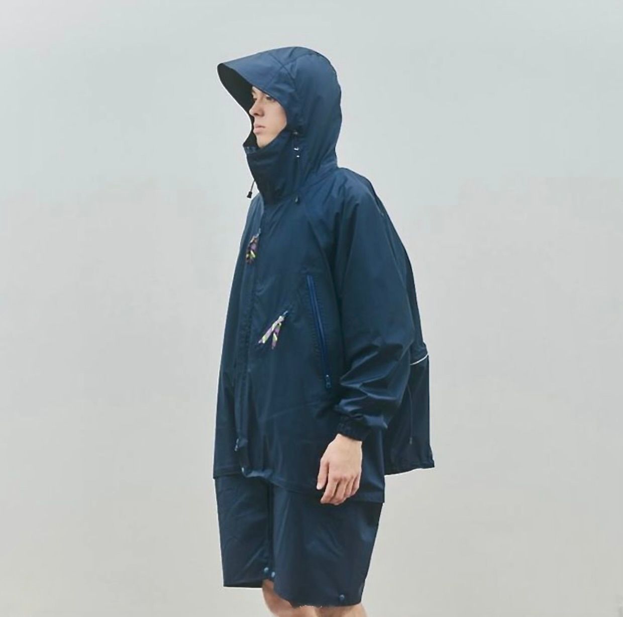 is-ness イズネス24SS 3-LAYER TRANSFORMABLE JACKET(1006SSJK01)NAVY