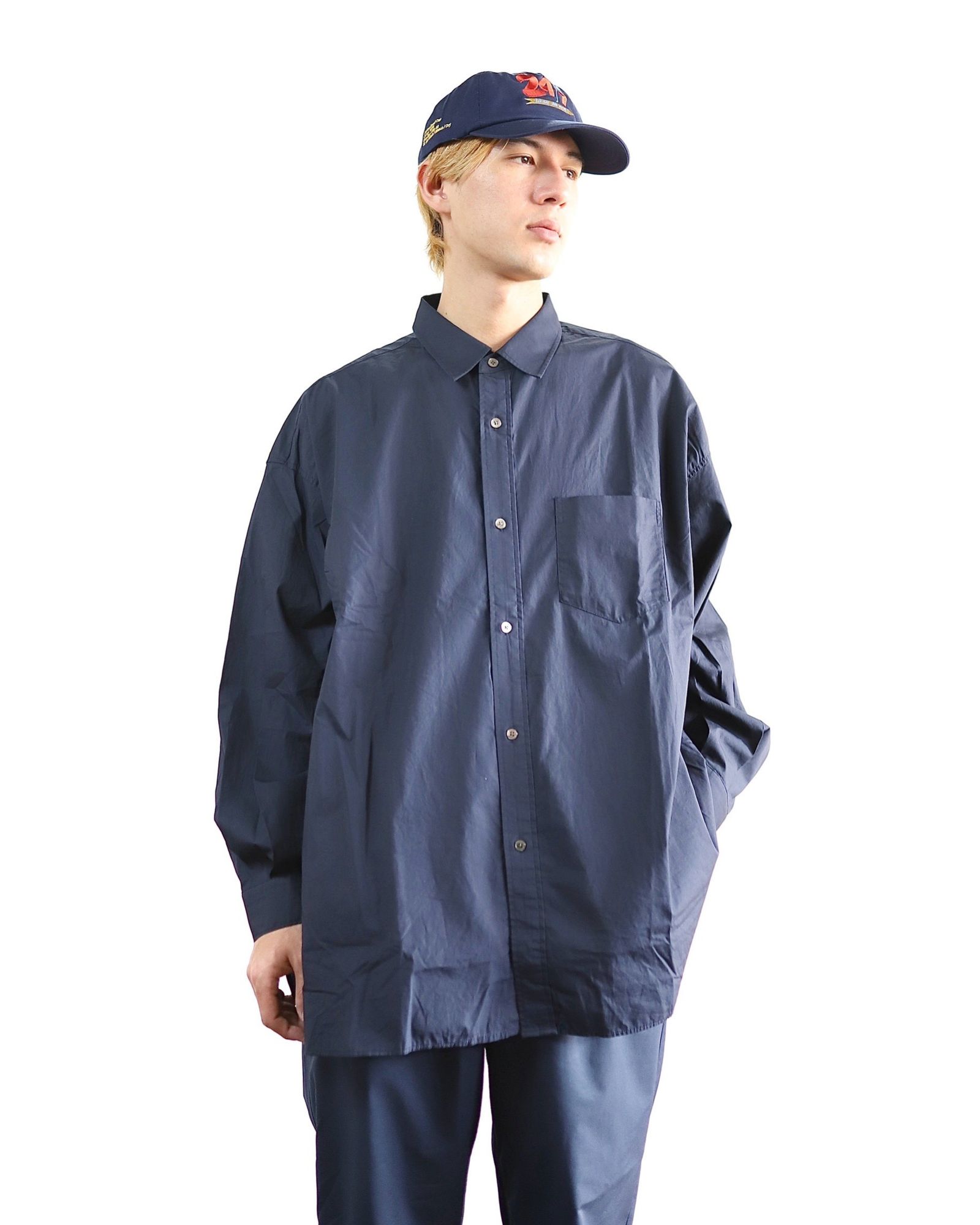 FreshService 24SS CORPORATE UNIFORM L/S SHIRT(NAVY) style 2024.3.8