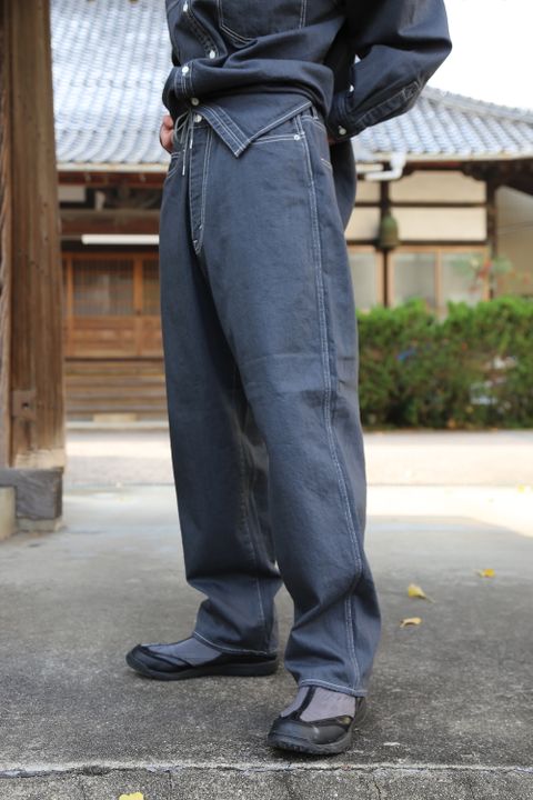 Graphpaper Denime Five Pocket Pants & Denime Regular Collar Shirt style 2020.12.14.