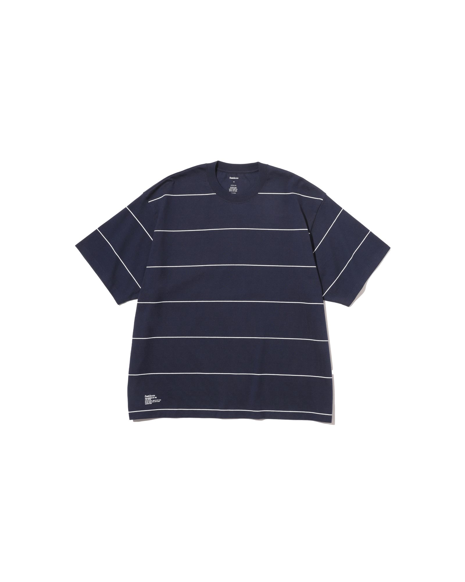 フレッシュサービス PIN BORDER S/S TEE(FSC263-70090)NAVY×WHITE