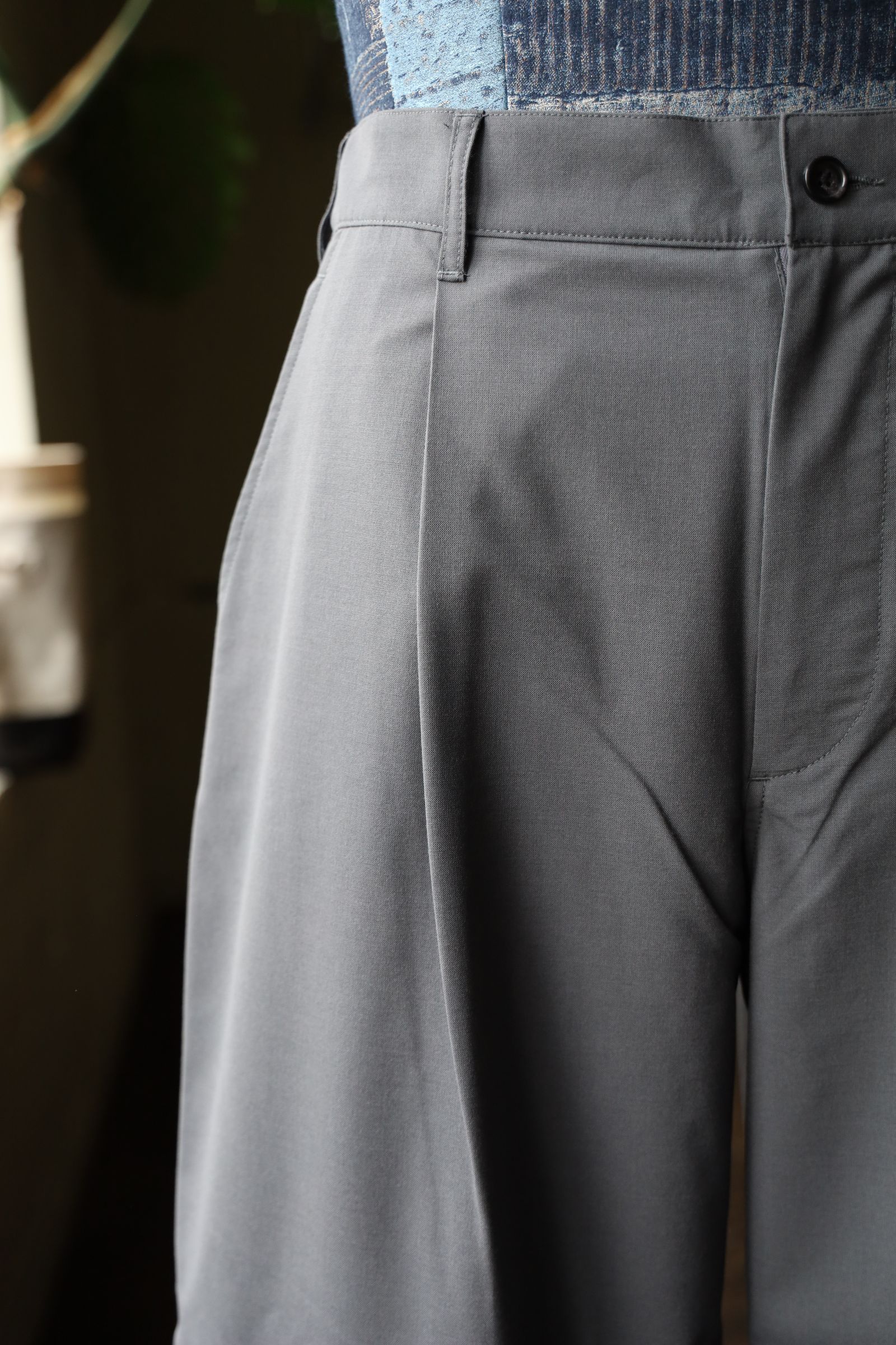 フレッシュサービス WOOLY CLOTH WIDE TROUSERS(FSC251-40109)GRAY