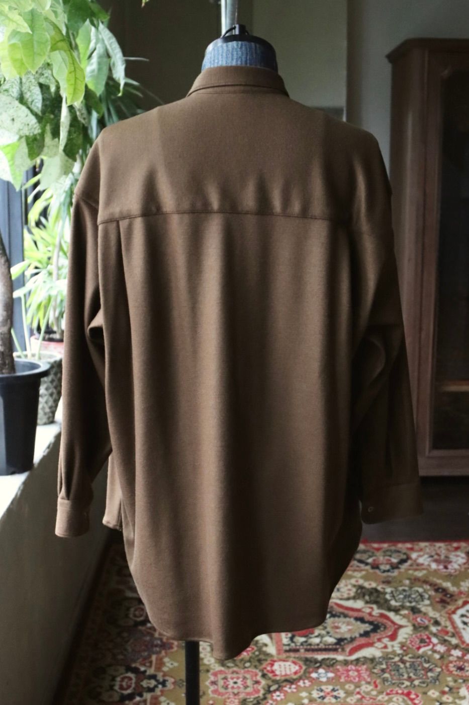 グラフペーパー 25AW Wool Smooth Flannel Oversized Regular Collar Shirt(GU253-50221B)BROWN☆10月4日(土)新作発売！