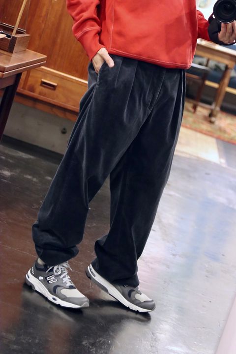 A.PRESSE 24SS Vintage Corduroy Trousers"GRAY"スタイル