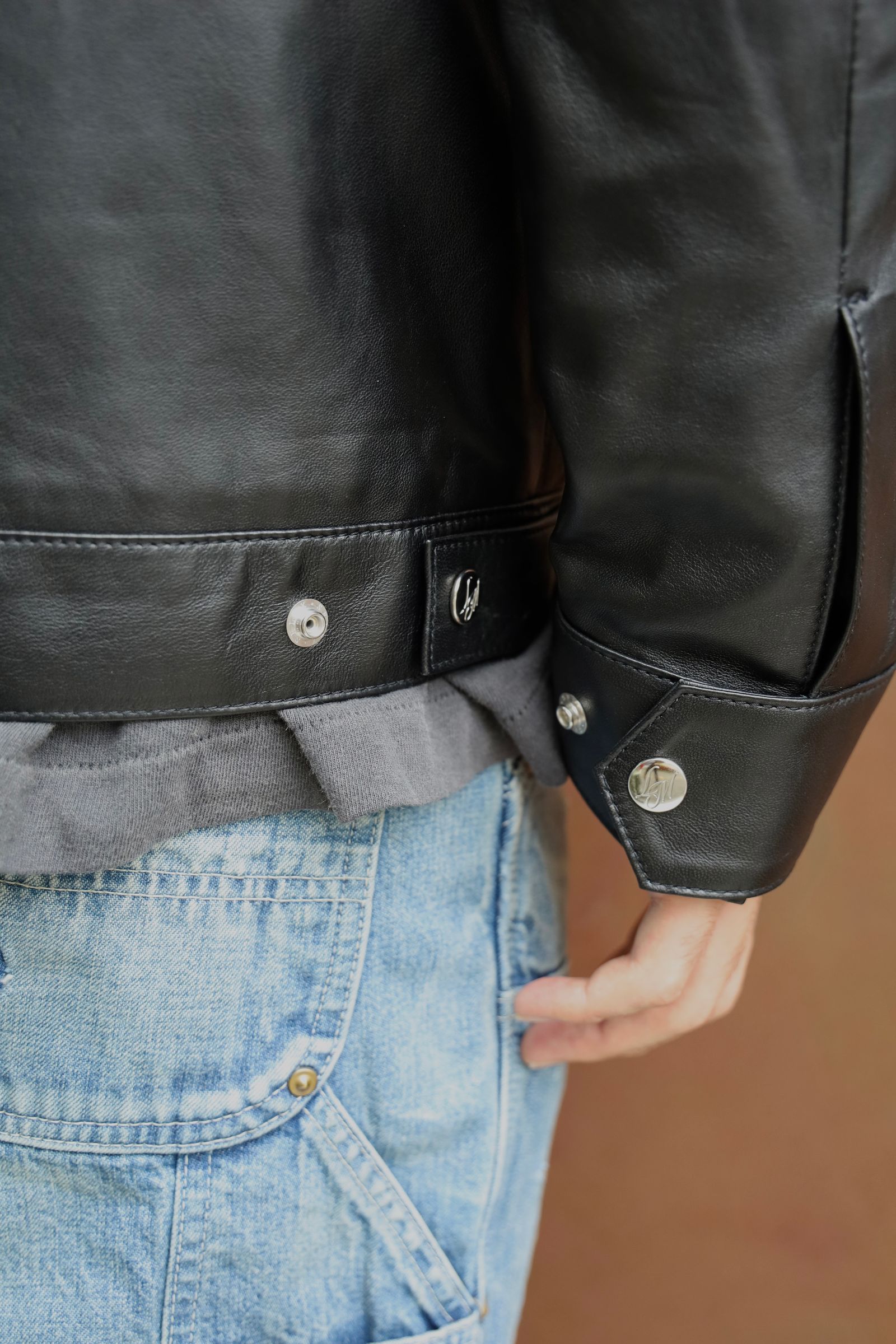 LASTMAN - LASTMAN 24AW ラストマン大久保篤志 LEATHER DRIZZLER LASTMAN - LASTMAN 24AW ラストマン大久保篤志 LEATHER DRIZZLER